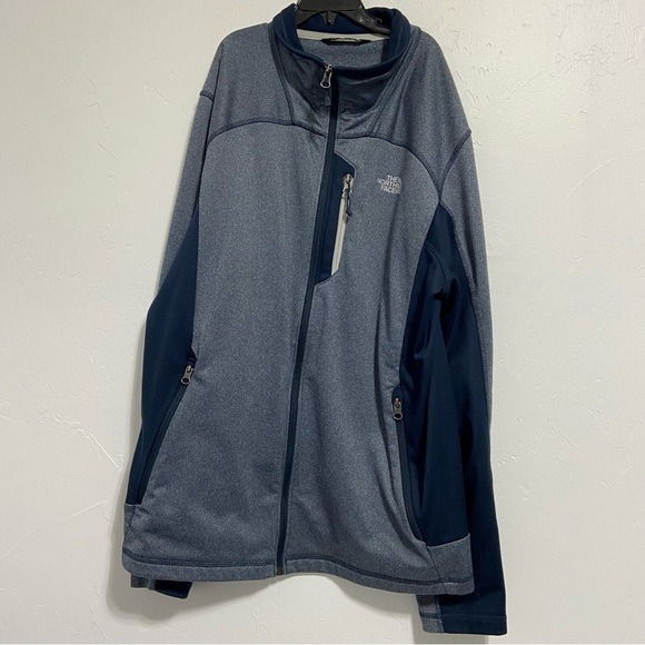 The North Face Men's Full Zip Jacket Sweatshirt Blue Large - Picture 1 of 6
